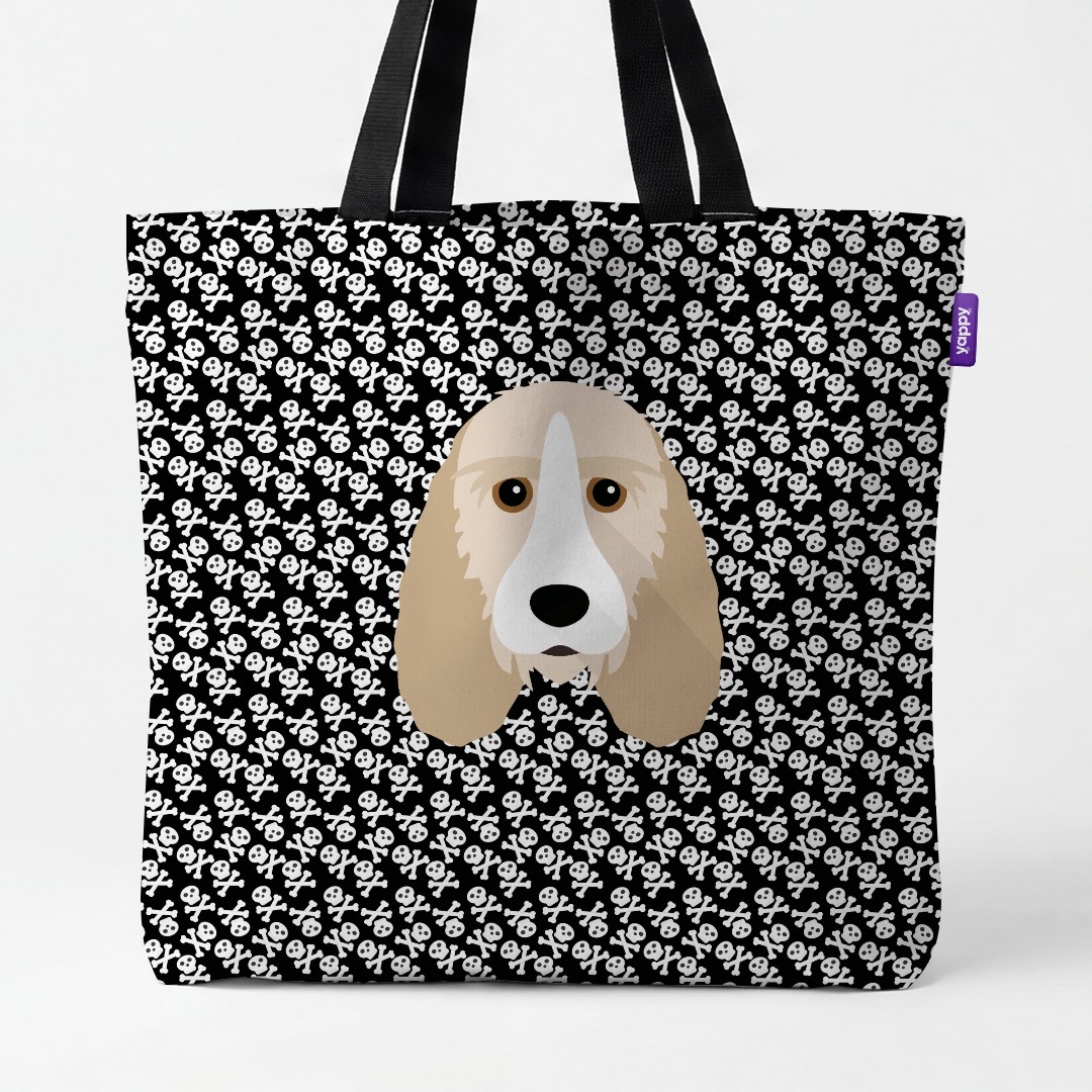 'Skull and Crossbones' - Personalized {breedCommonName} Canvas Bag