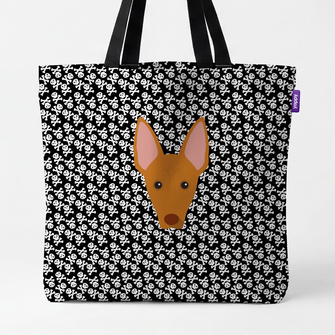 'Skull and Crossbones' - Personalized {breedCommonName} Canvas Bag