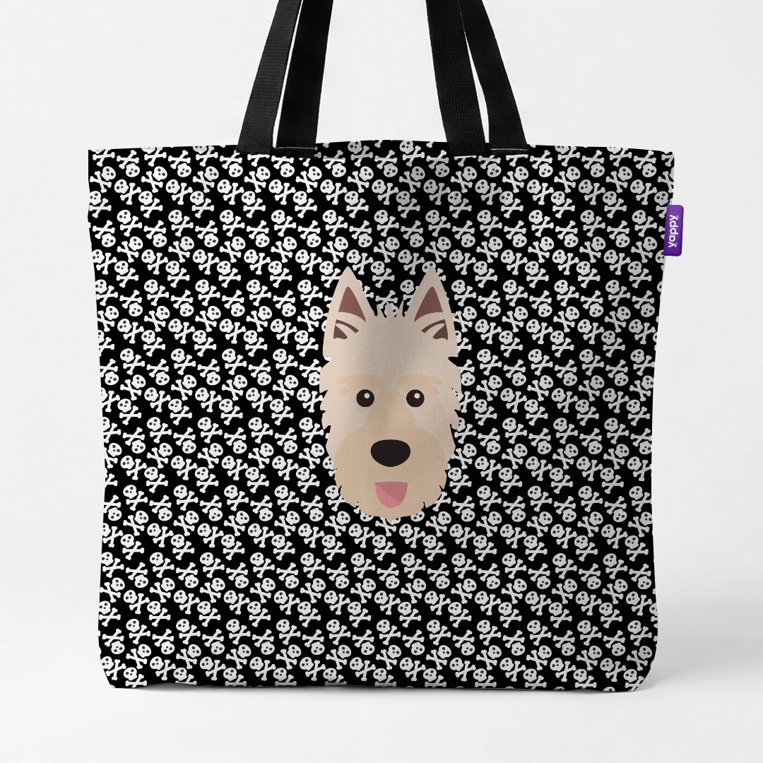 'Skull and Crossbones' - Personalized {breedCommonName} Canvas Bag