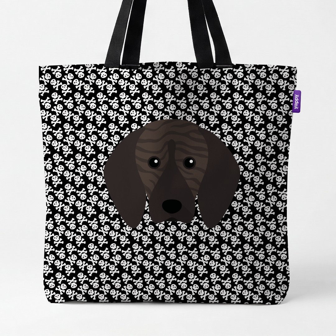 'Skull and Crossbones' - Personalized {breedCommonName} Canvas Bag