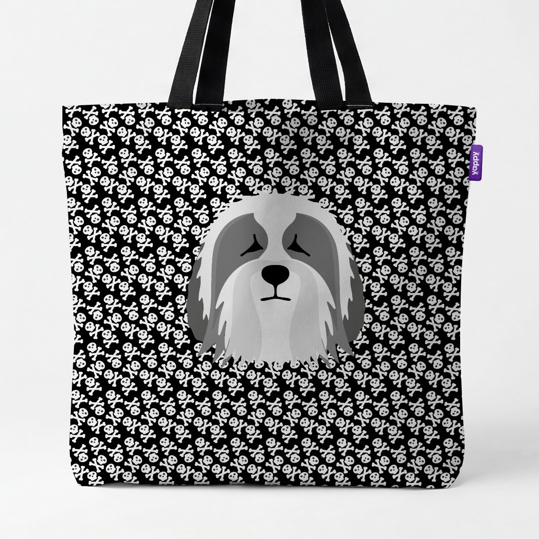 'Skull and Crossbones' - Personalized {breedCommonName} Canvas Bag