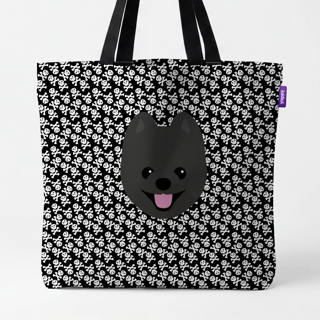 'Skull and Crossbones' - Personalized {breedCommonName} Canvas Bag