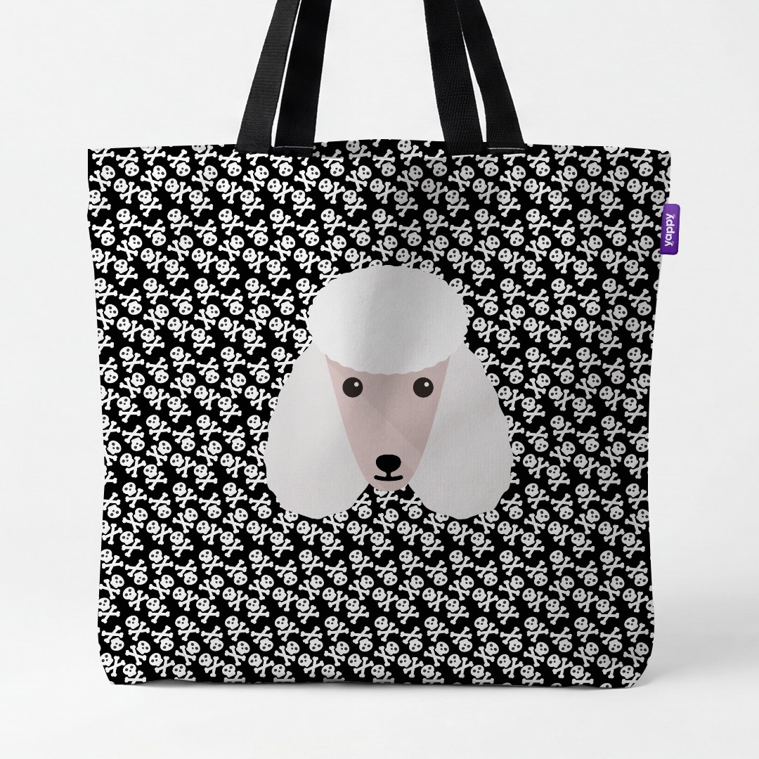 'Skull and Crossbones' - Personalized {breedCommonName} Canvas Bag