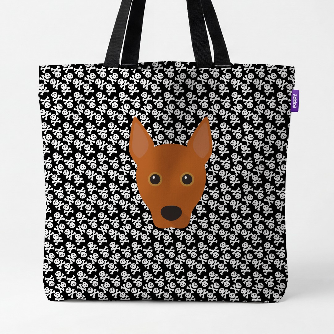 'Skull and Crossbones' - Personalized {breedCommonName} Canvas Bag