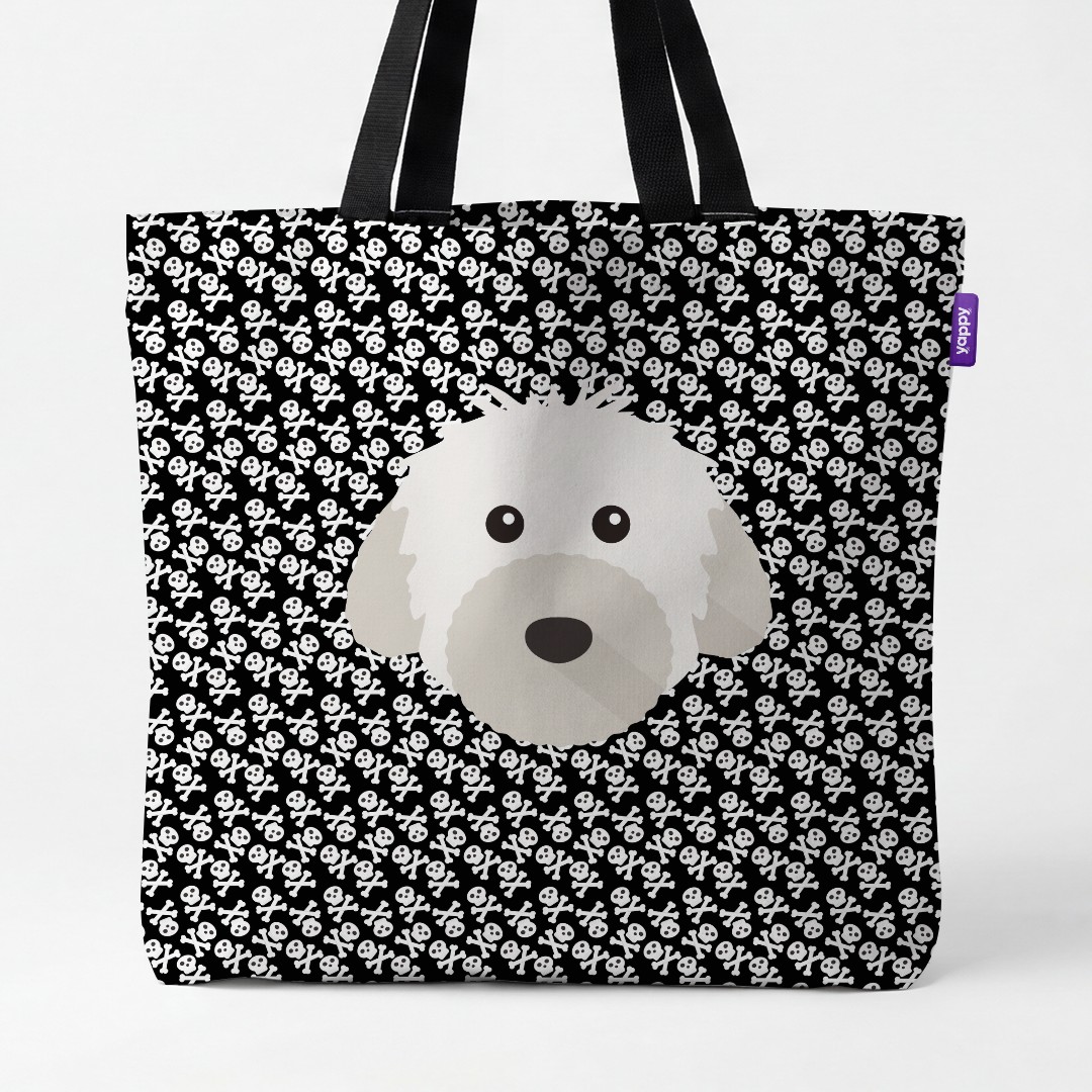 'Skull and Crossbones' - Personalized {breedCommonName} Canvas Bag