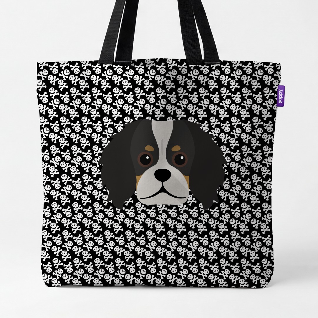 'Skull and Crossbones' - Personalized {breedCommonName} Canvas Bag