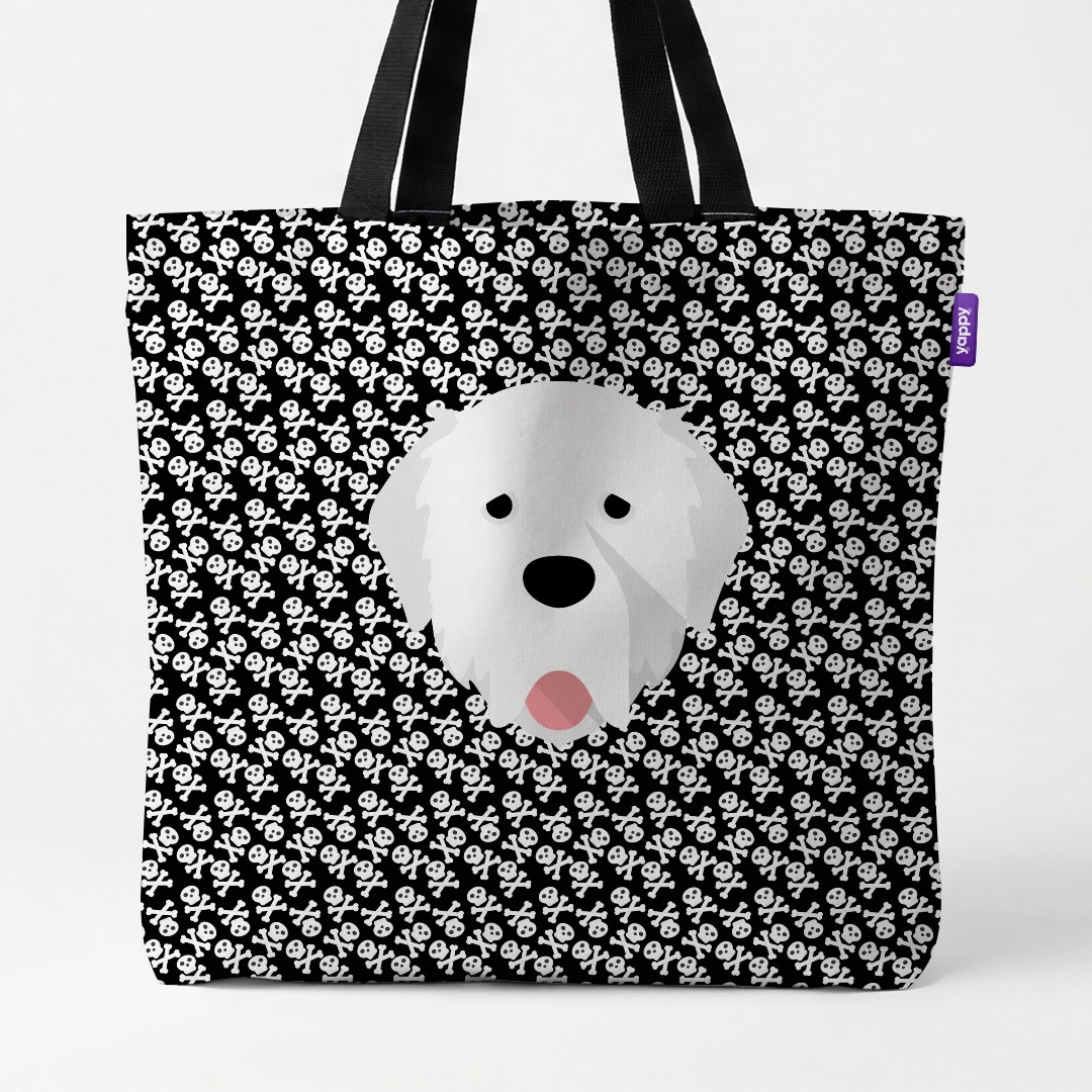 'Skull and Crossbones' - Personalized {breedCommonName} Canvas Bag