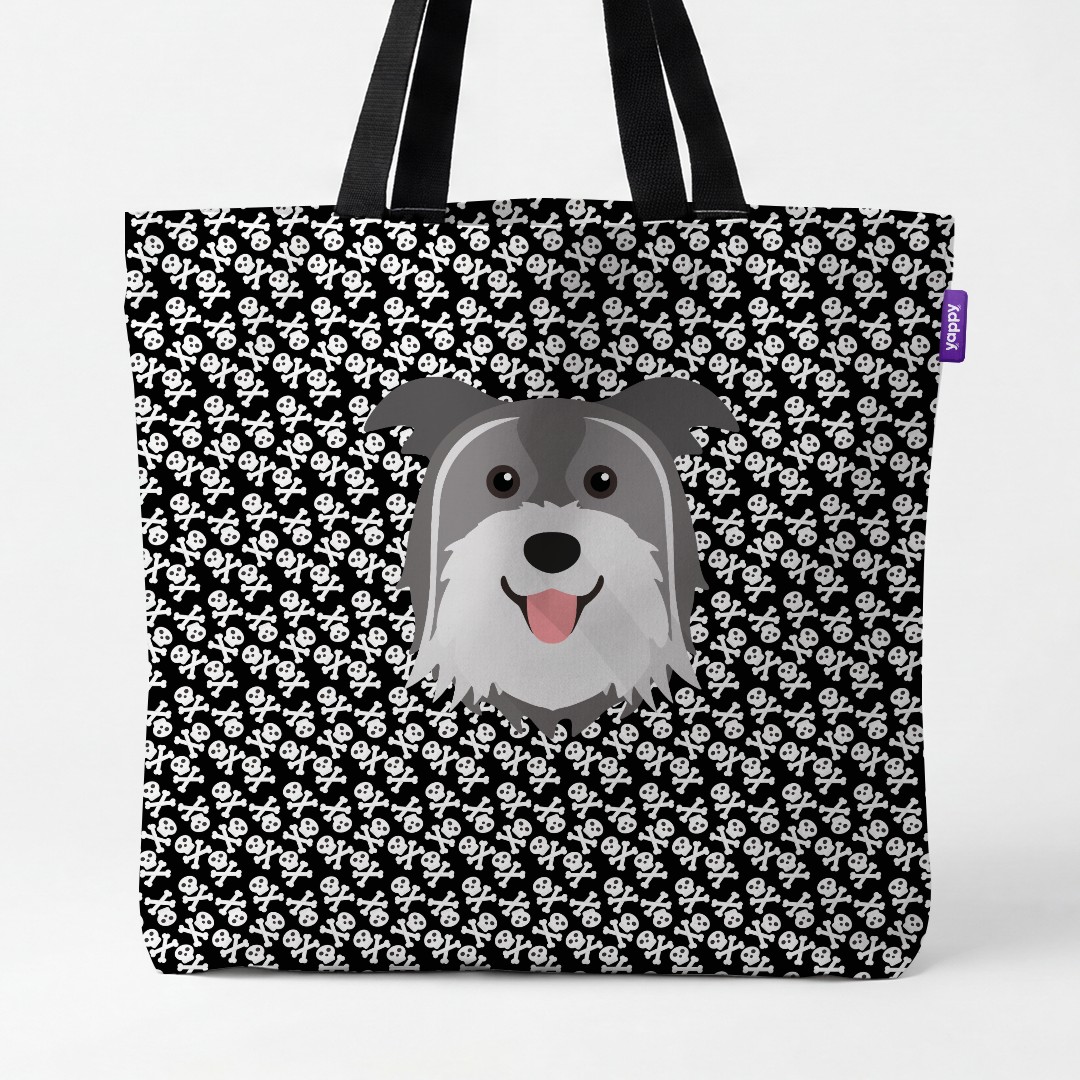 'Skull and Crossbones' - Personalized {breedCommonName} Canvas Bag