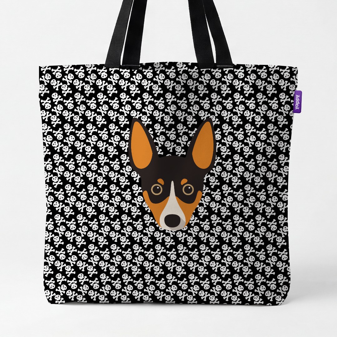 'Skull and Crossbones' - Personalized {breedCommonName} Canvas Bag