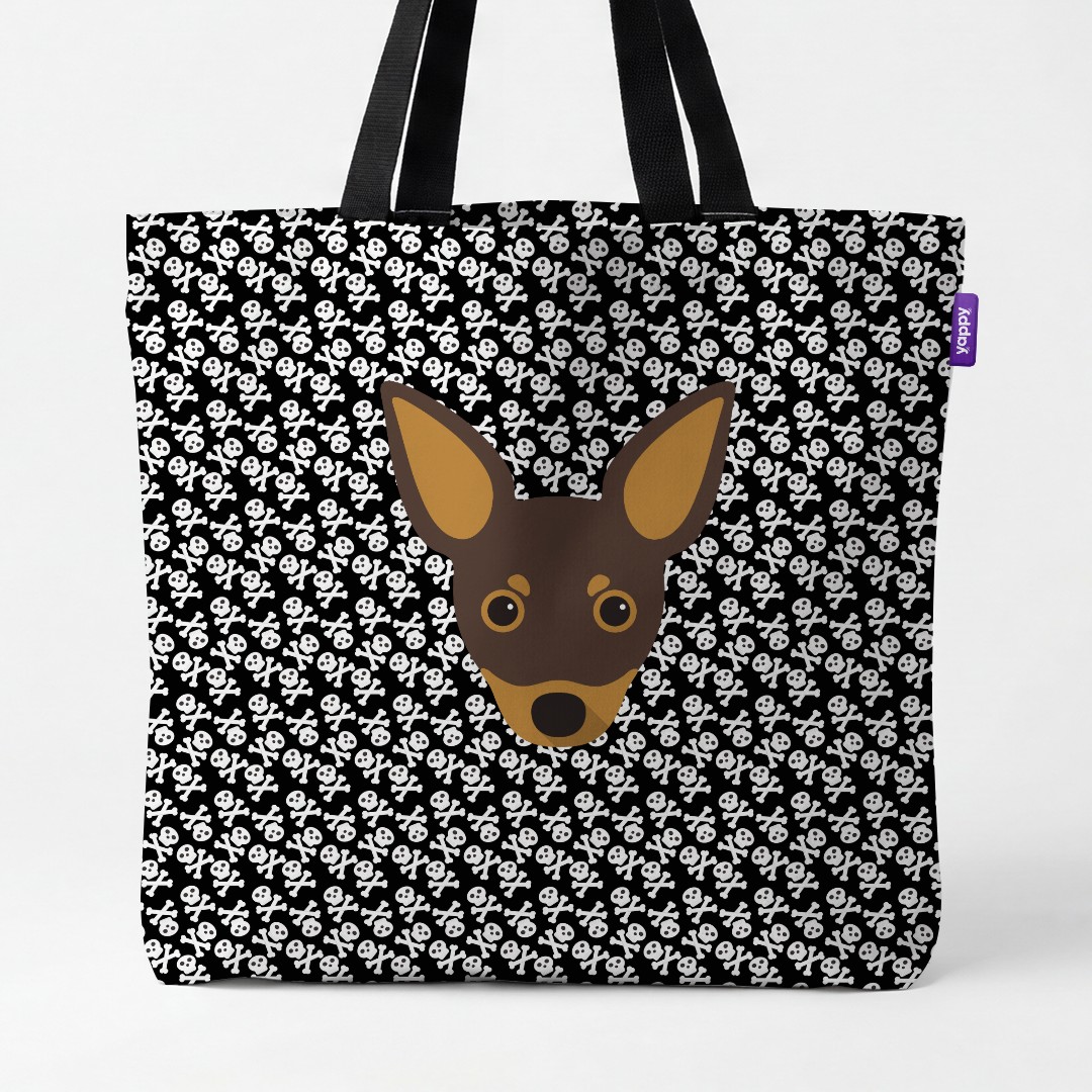 'Skull and Crossbones' - Personalized {breedCommonName} Canvas Bag