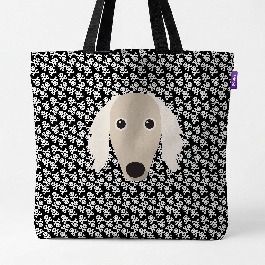 'Skull and Crossbones' - Personalized {breedCommonName} Canvas Bag