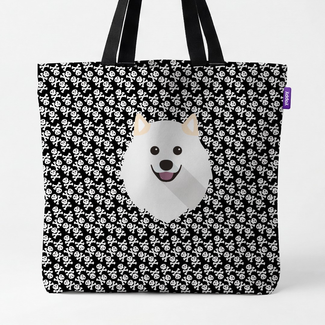 'Skull and Crossbones' - Personalized {breedCommonName} Canvas Bag