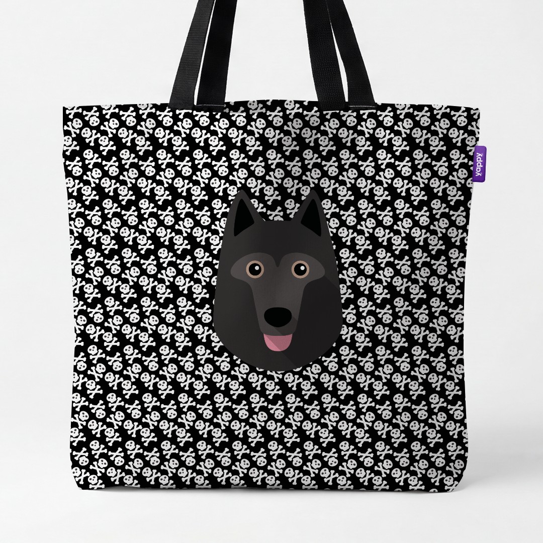 'Skull and Crossbones' - Personalized {breedCommonName} Canvas Bag