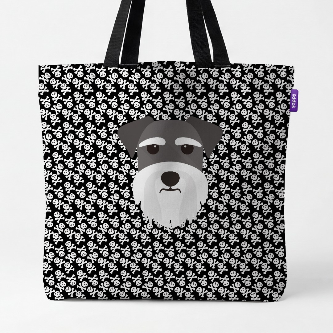 'Skull and Crossbones' - Personalized {breedCommonName} Canvas Bag