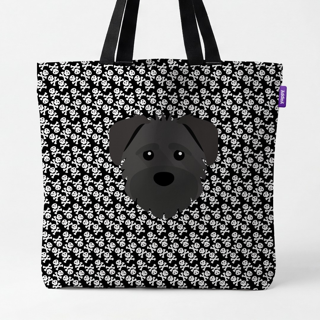 'Skull and Crossbones' - Personalized {breedCommonName} Canvas Bag