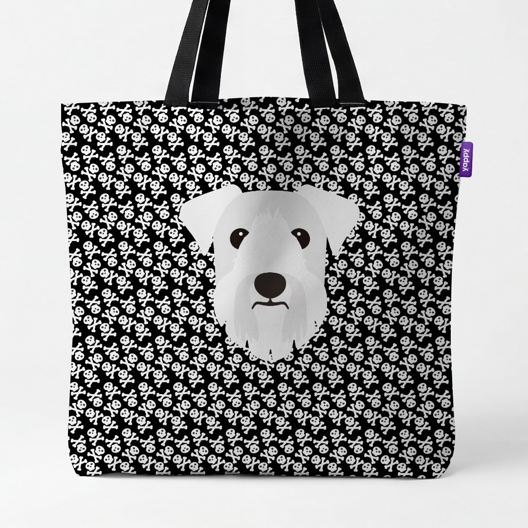 'Skull and Crossbones' - Personalised {breedCommonName} Canvas Bag