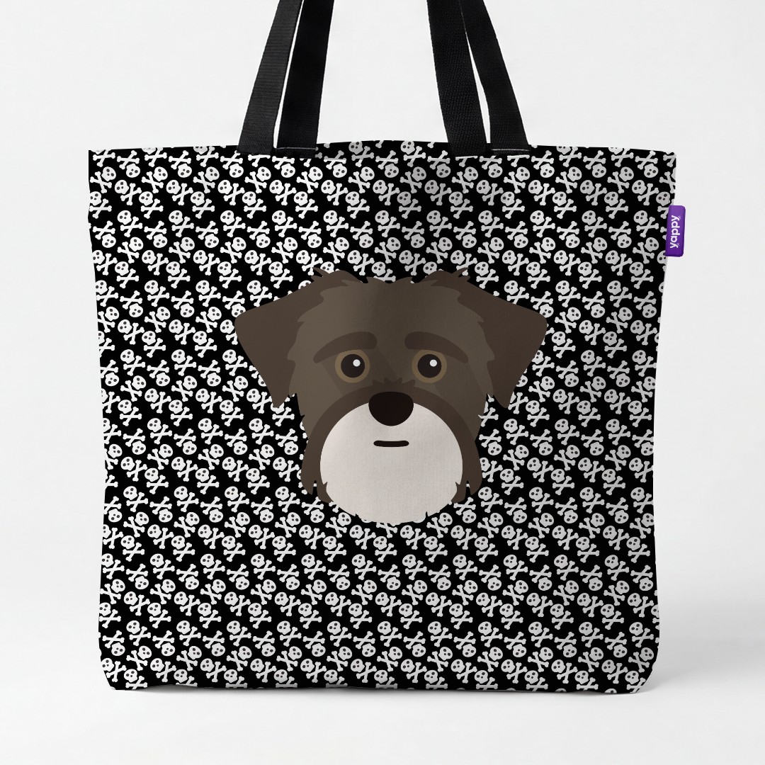 'Skull and Crossbones' - Personalized {breedCommonName} Canvas Bag