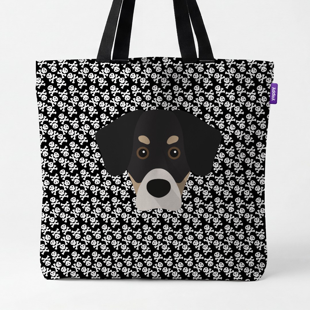 'Skull and Crossbones' - Personalized {breedCommonName} Canvas Bag