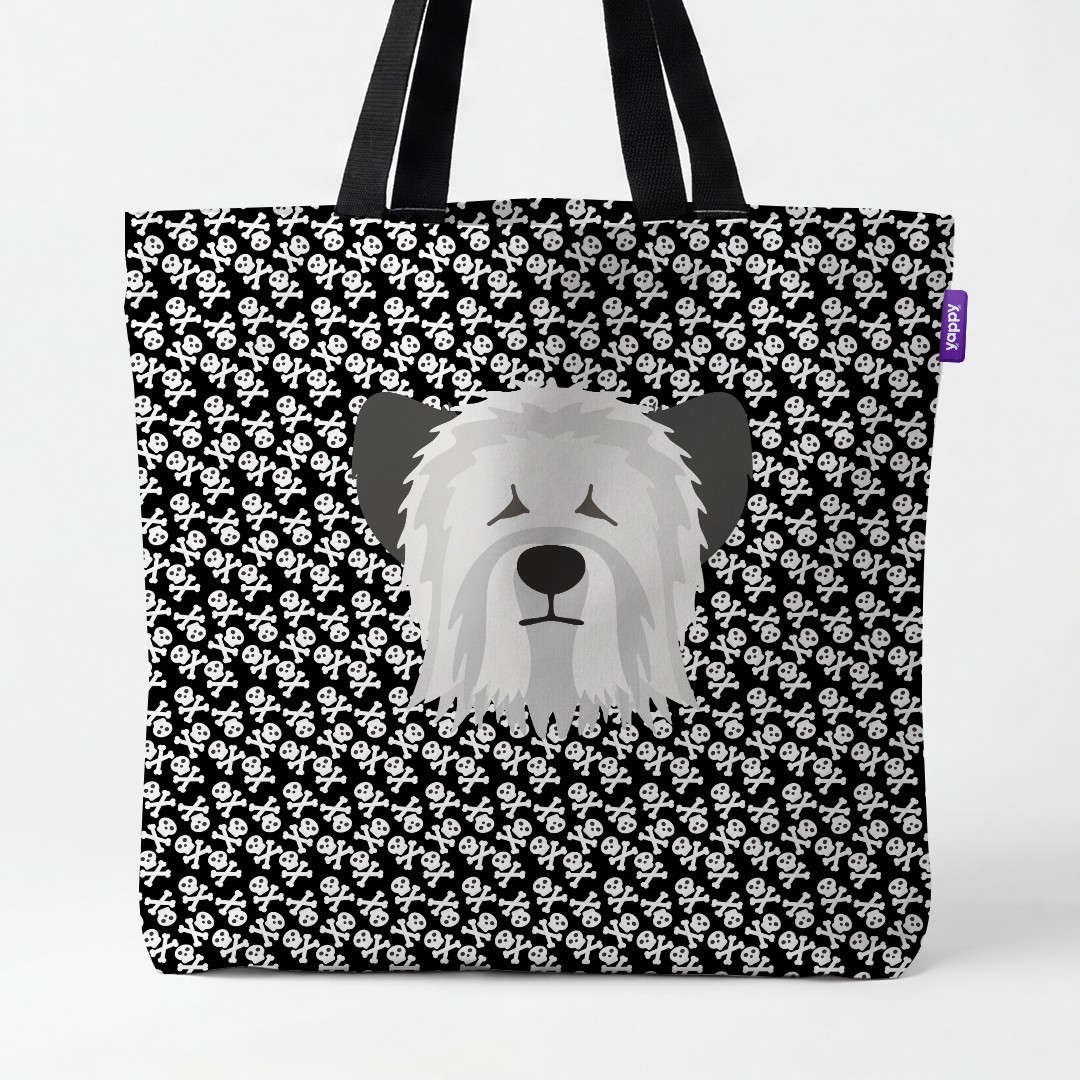 'Skull and Crossbones' - Personalized {breedCommonName} Canvas Bag