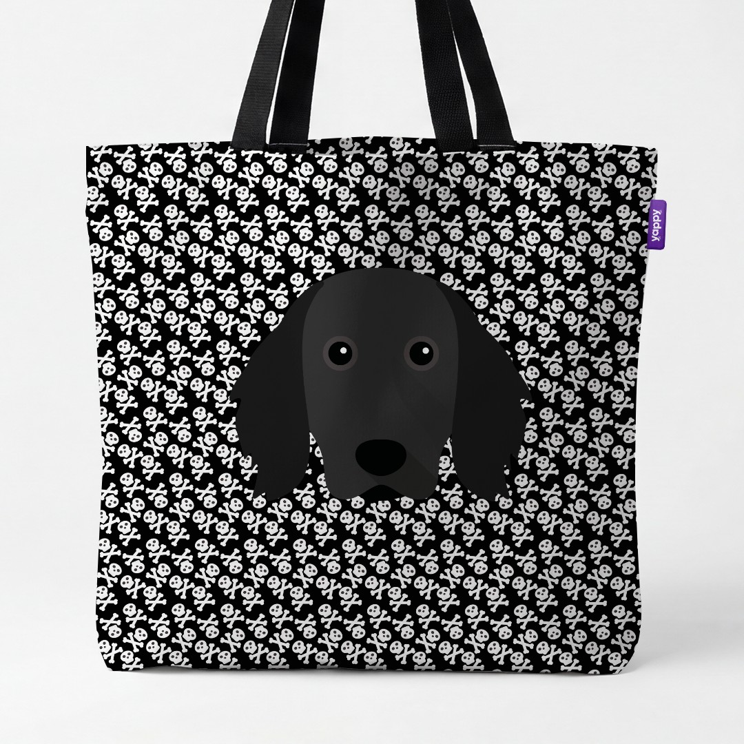 'Skull and Crossbones' - Personalized {breedCommonName} Canvas Bag