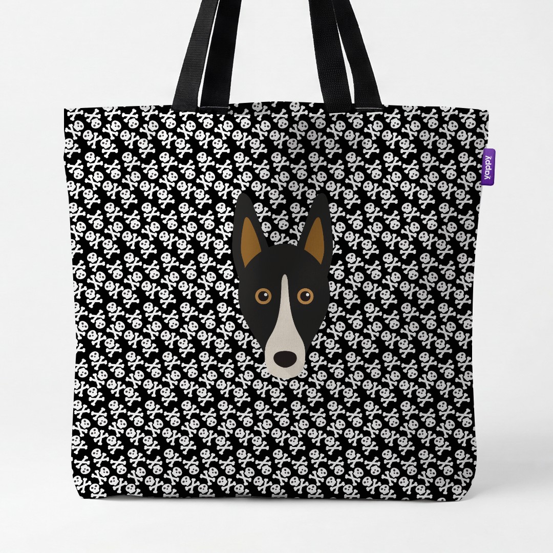 'Skull and Crossbones' - Personalized {breedCommonName} Canvas Bag