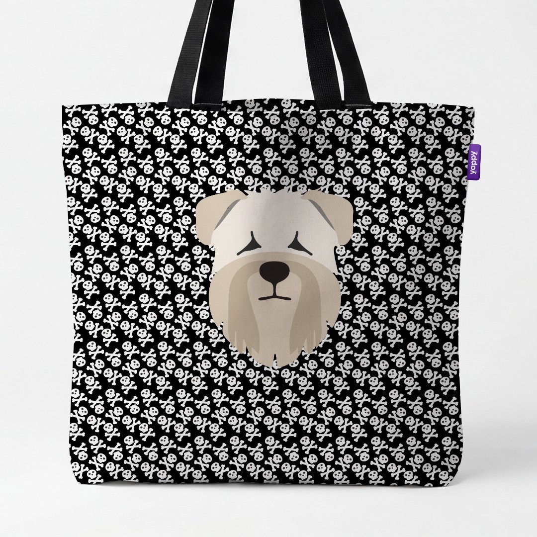 'Skull and Crossbones' - Personalized {breedCommonName} Canvas Bag