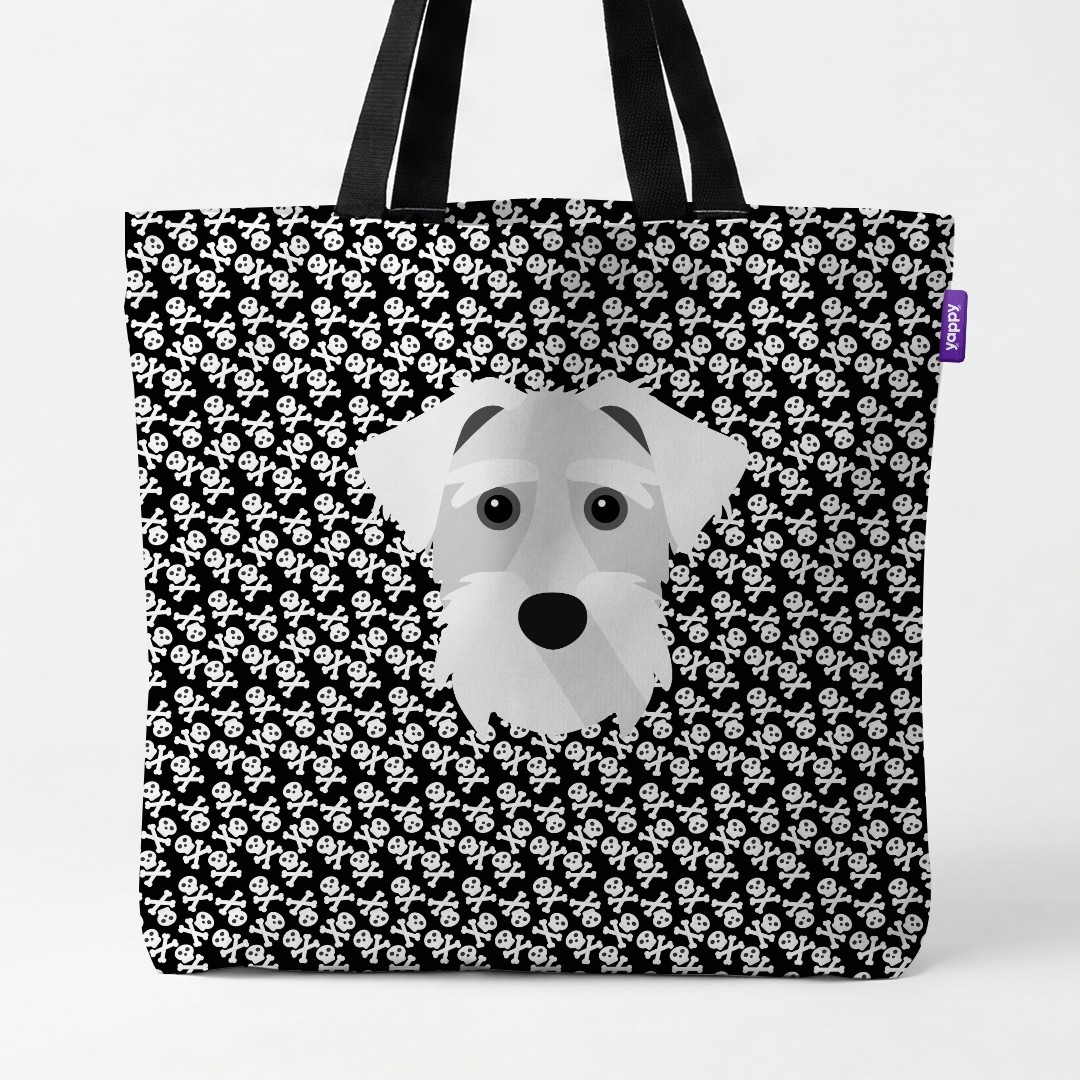 'Skull and Crossbones' - Personalized {breedCommonName} Canvas Bag