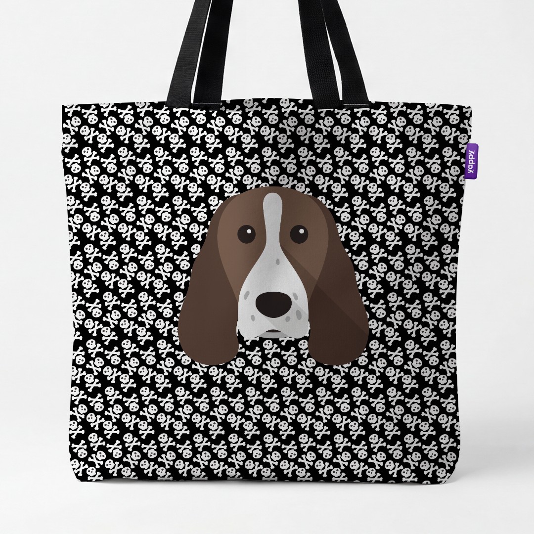 'Skull and Crossbones' - Personalized {breedCommonName} Canvas Bag