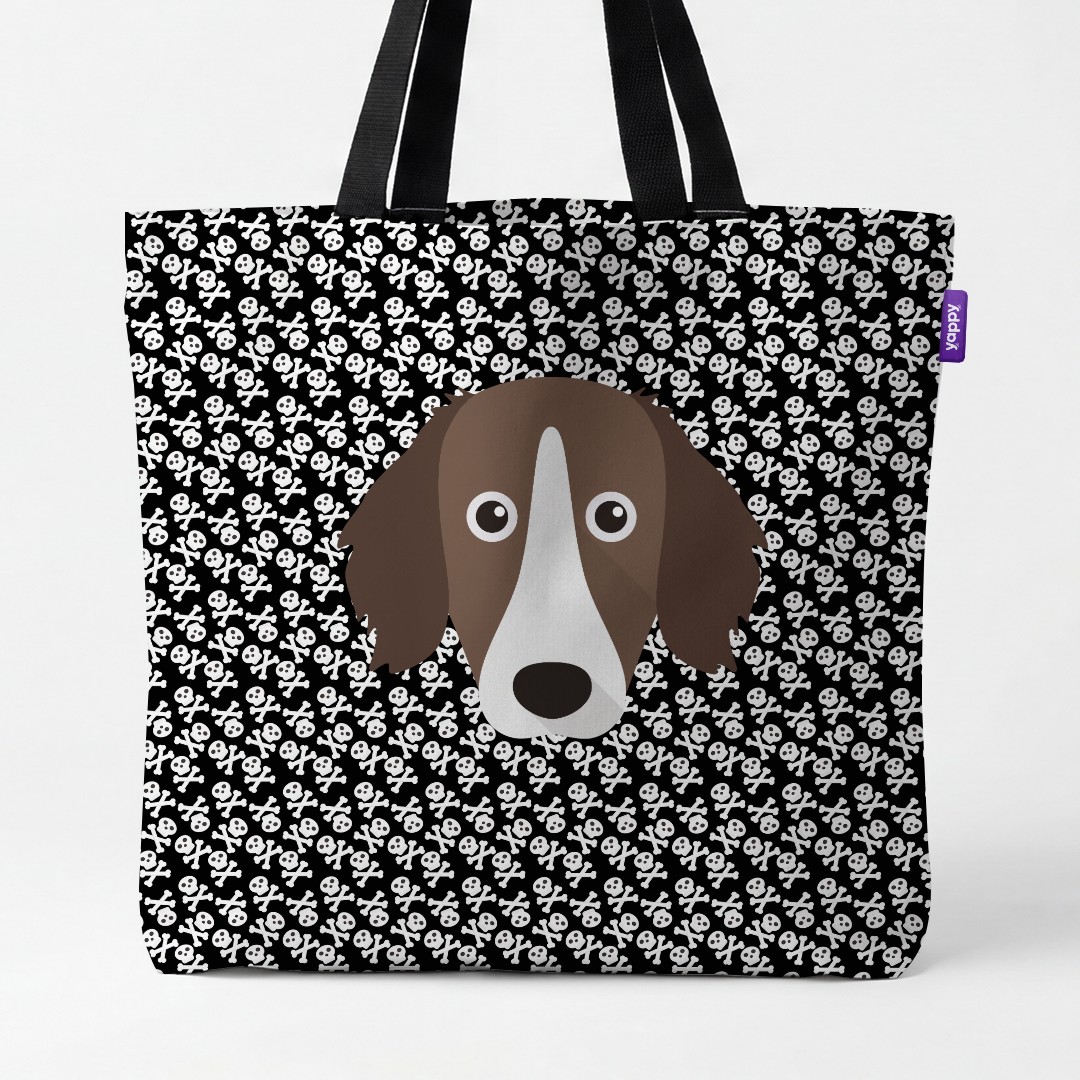 'Skull and Crossbones' - Personalized {breedCommonName} Canvas Bag