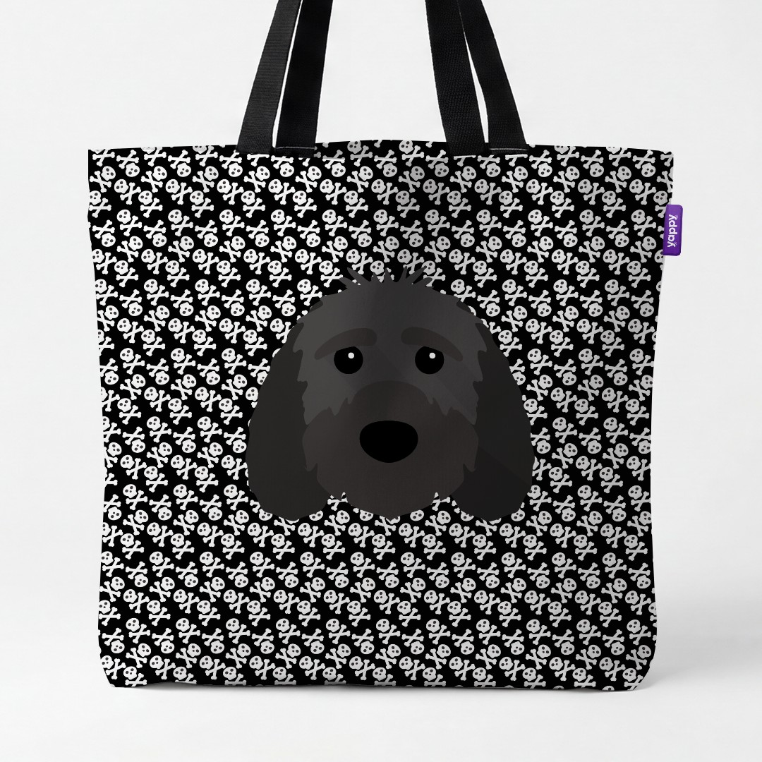 'Skull and Crossbones' - Personalized {breedCommonName} Canvas Bag