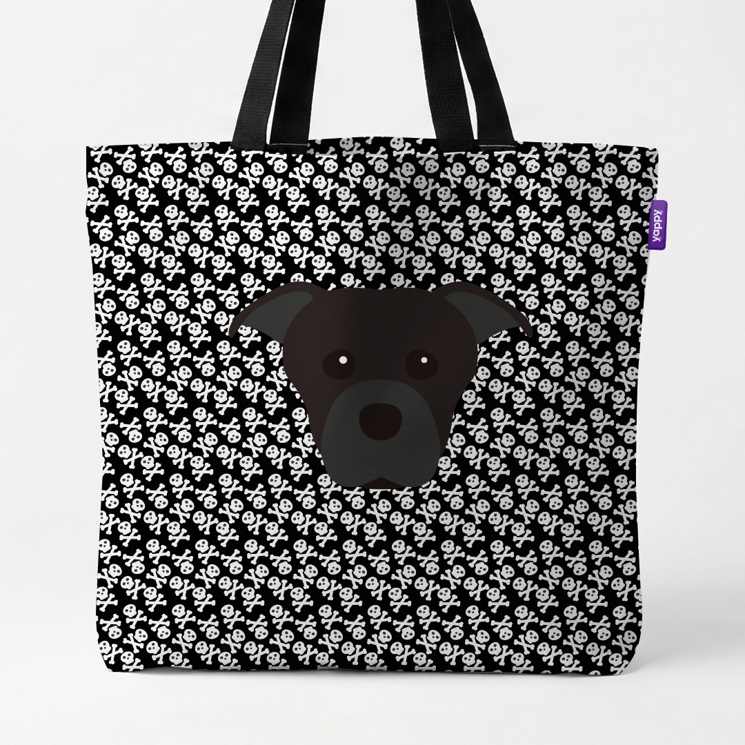 'Skull and Crossbones' - Personalized {breedCommonName} Canvas Bag