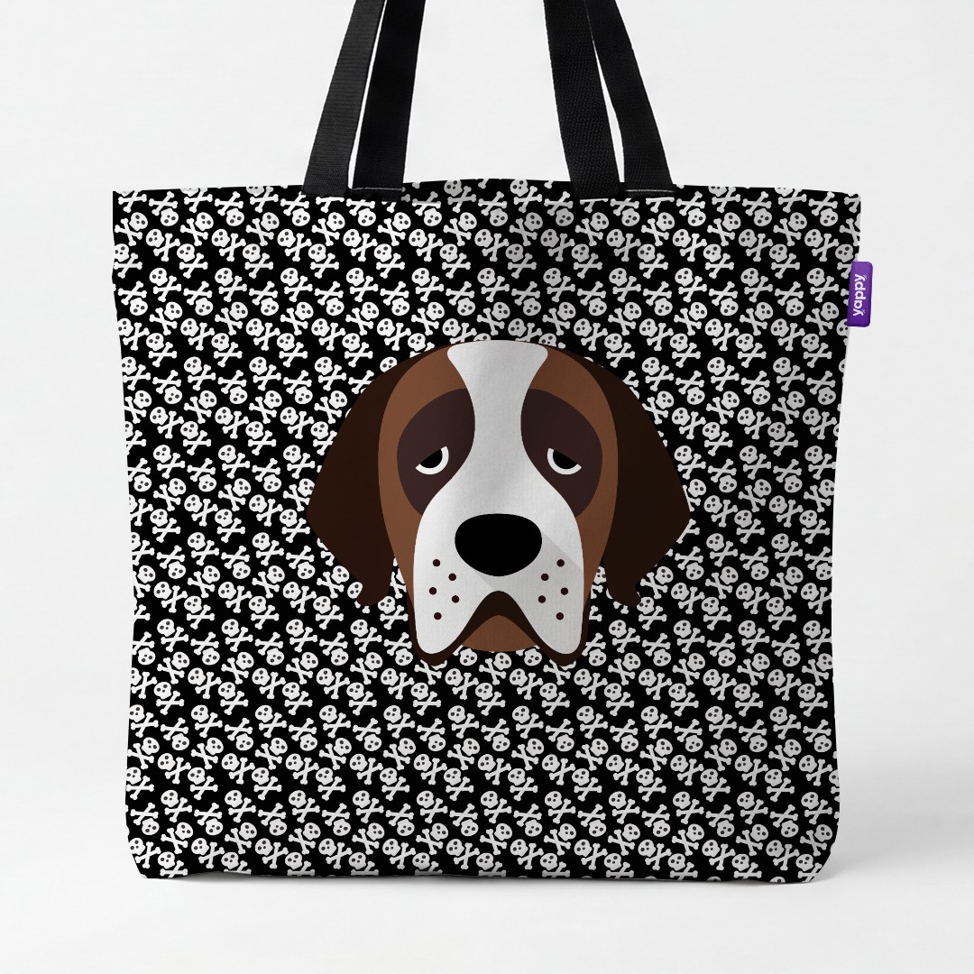 'Skull and Crossbones' - Personalized {breedCommonName} Canvas Bag