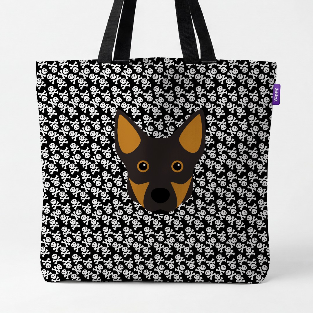 'Skull and Crossbones' - Personalized {breedCommonName} Canvas Bag