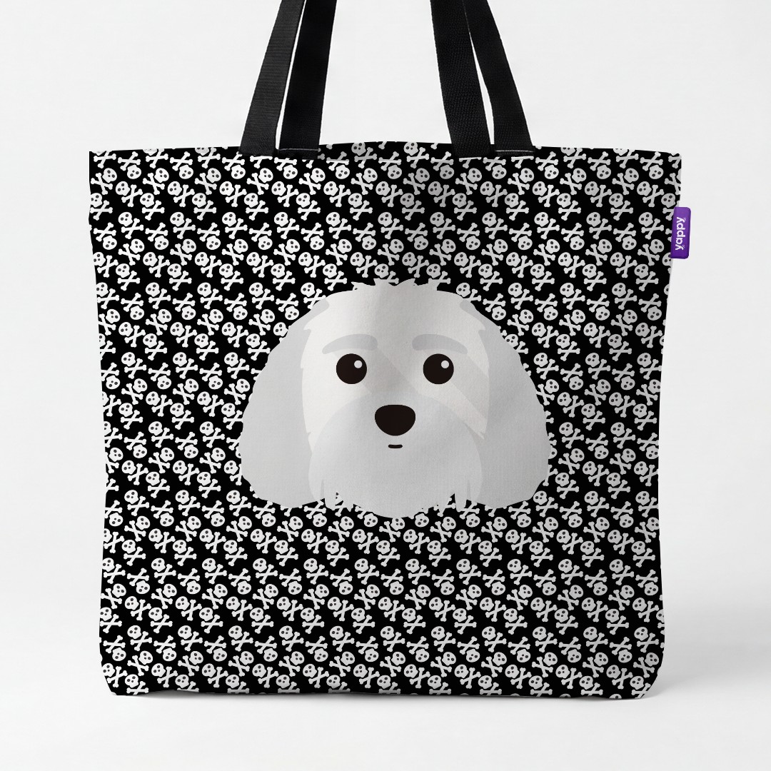 'Skull and Crossbones' - Personalized {breedCommonName} Canvas Bag