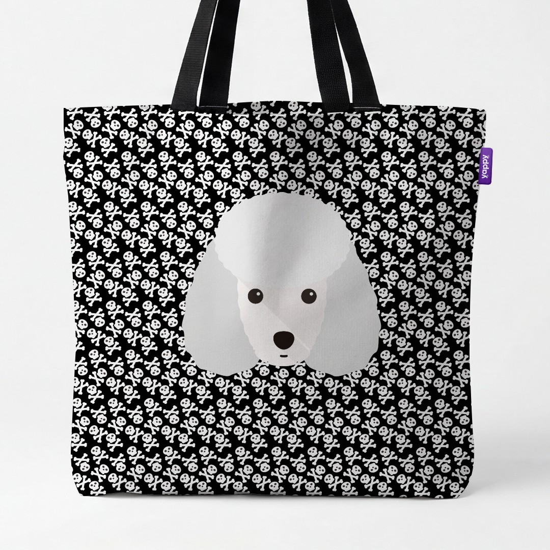 'Skull and Crossbones' - Personalised {breedCommonName} Canvas Bag
