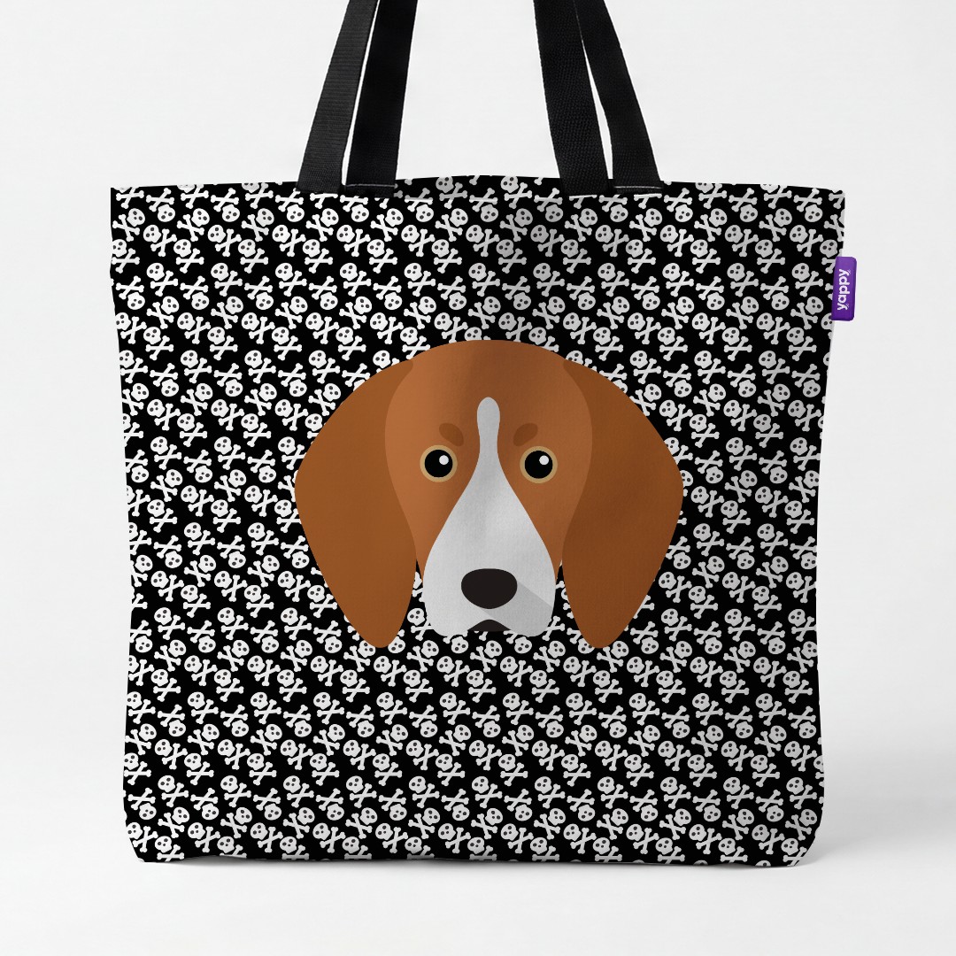 'Skull and Crossbones' - Personalized {breedCommonName} Canvas Bag