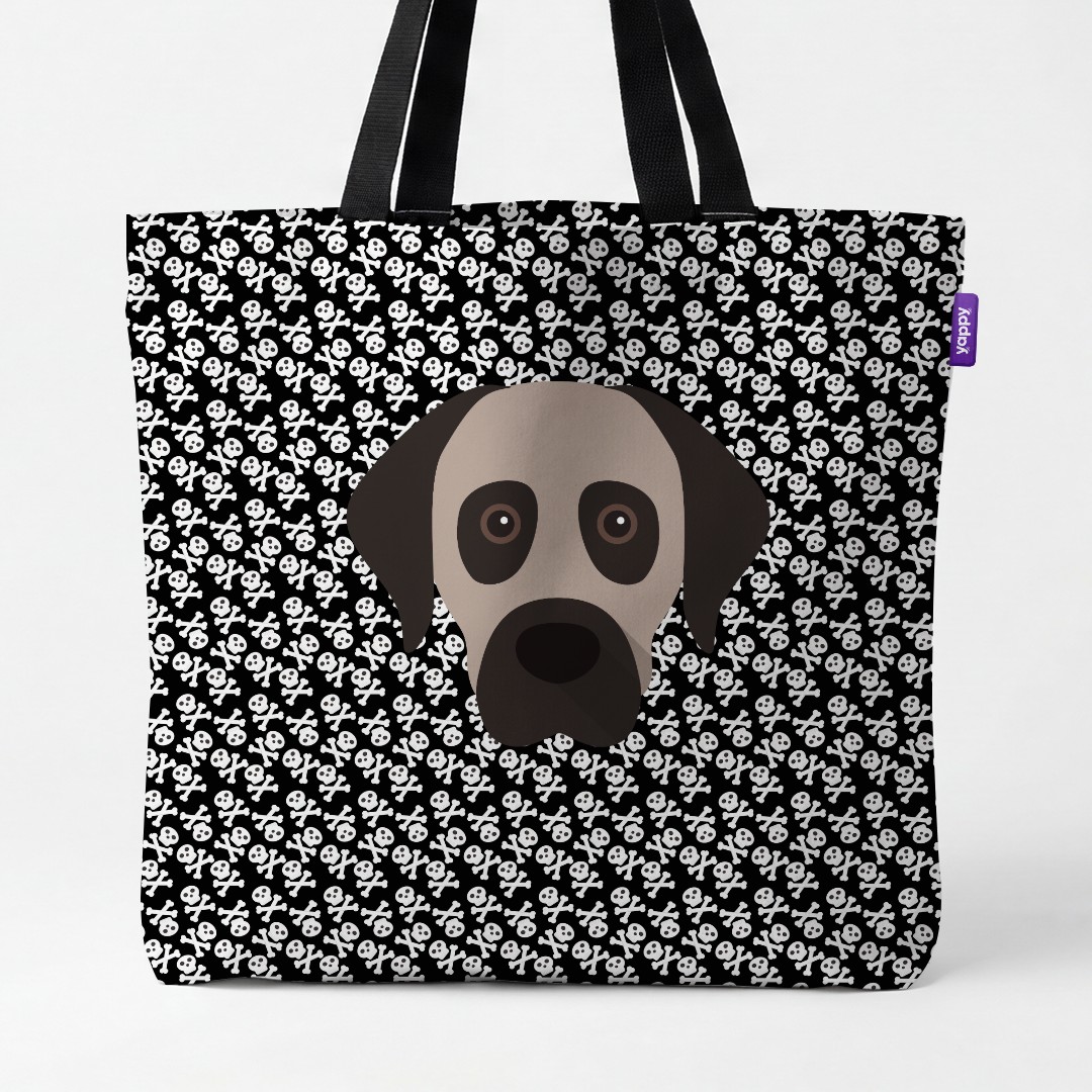 'Skull and Crossbones' - Personalized {breedCommonName} Canvas Bag