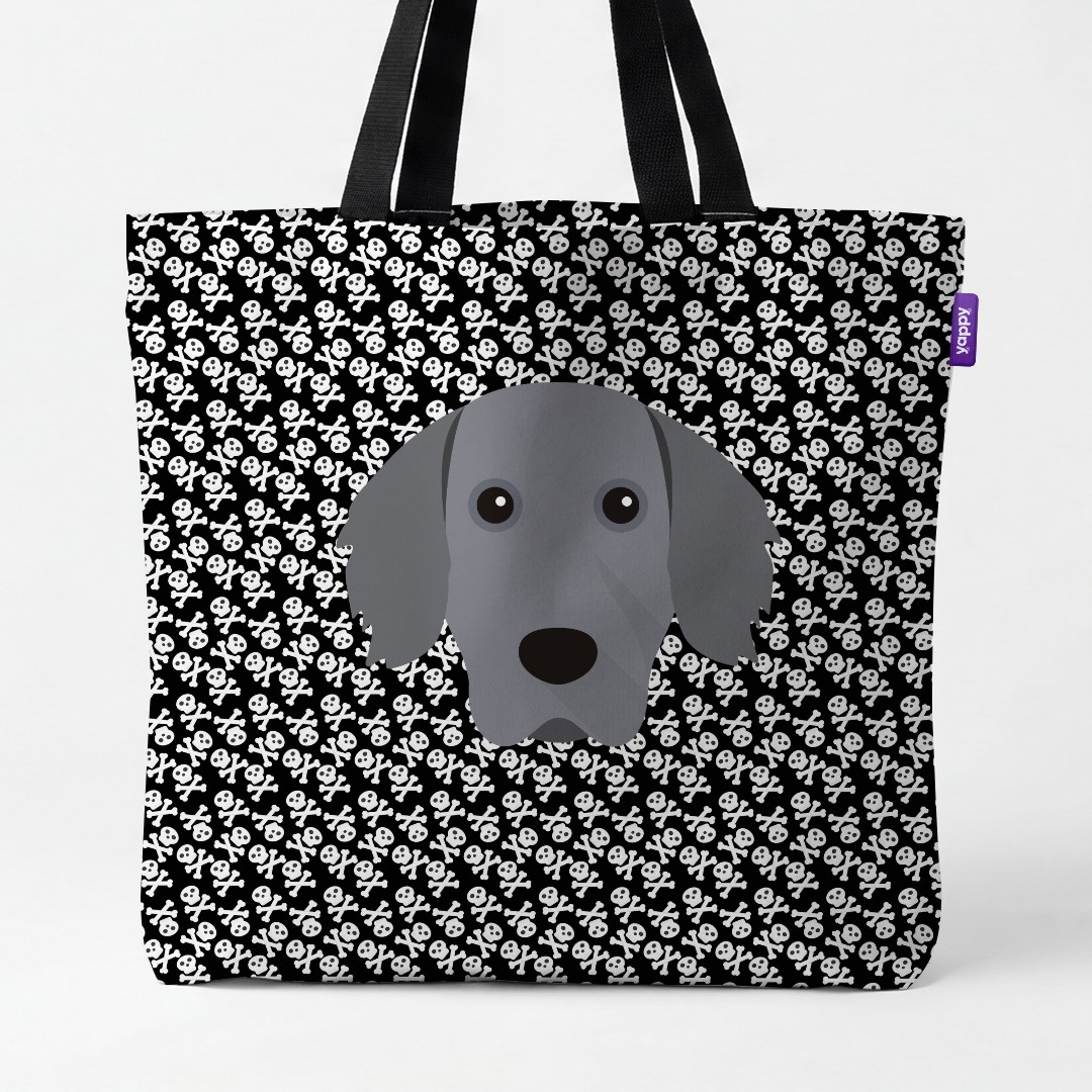 'Skull and Crossbones' - Personalized {breedCommonName} Canvas Bag
