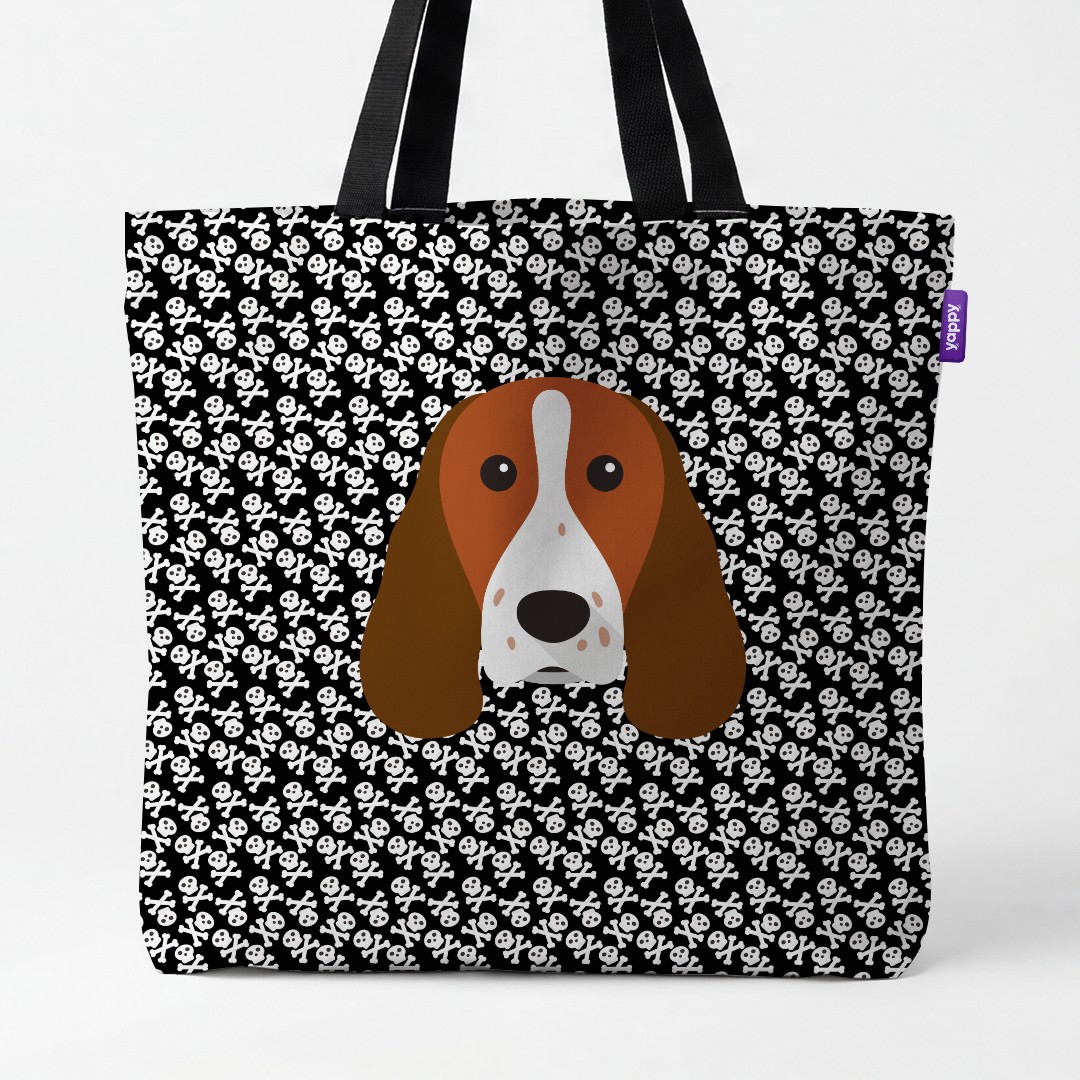 'Skull and Crossbones' - Personalized {breedCommonName} Canvas Bag