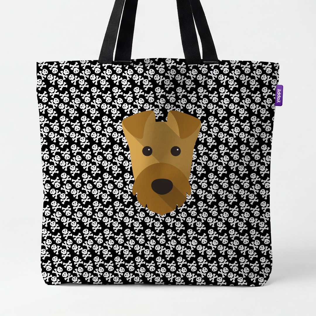 'Skull and Crossbones' - Personalised {breedCommonName} Canvas Bag