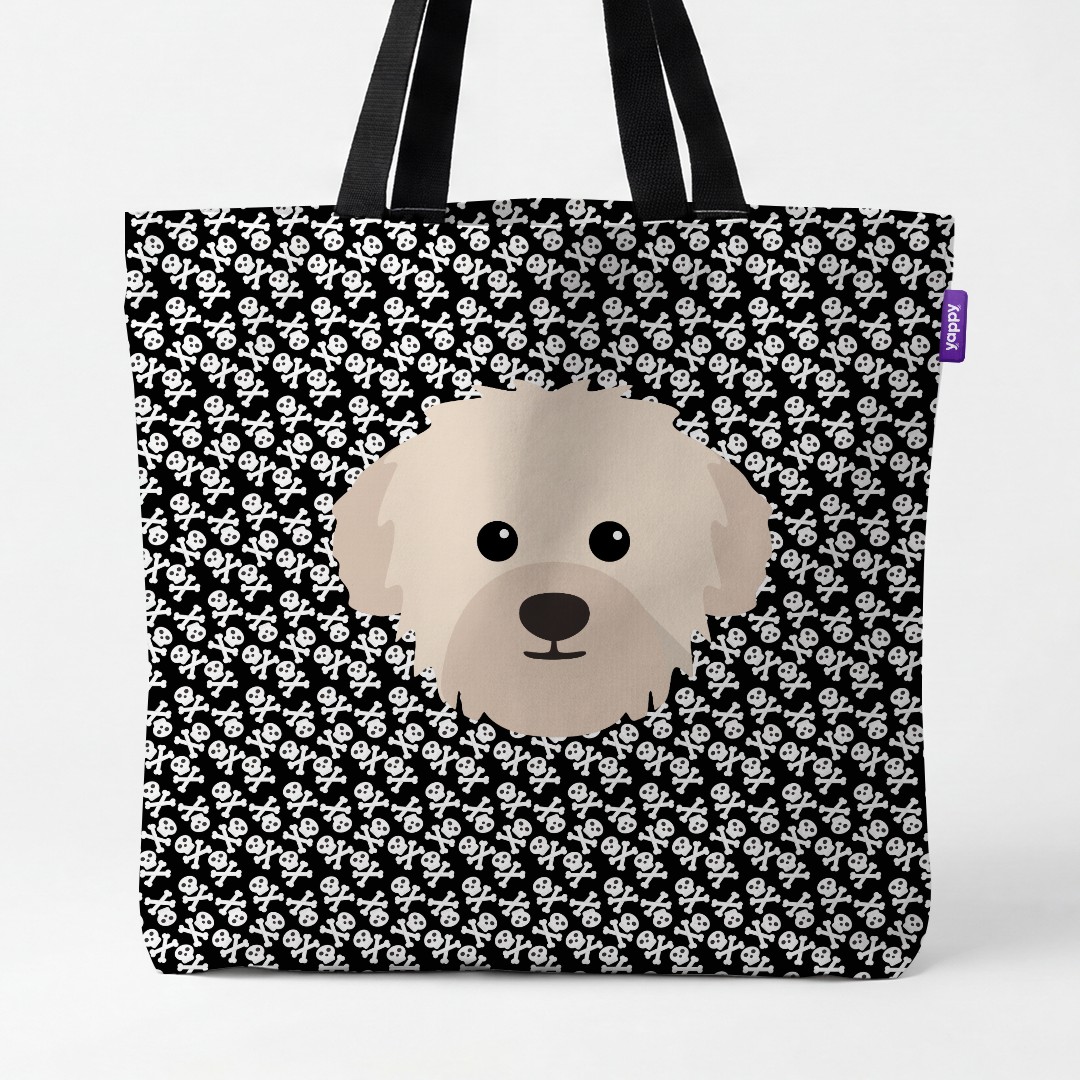 'Skull and Crossbones' - Personalized {breedCommonName} Canvas Bag