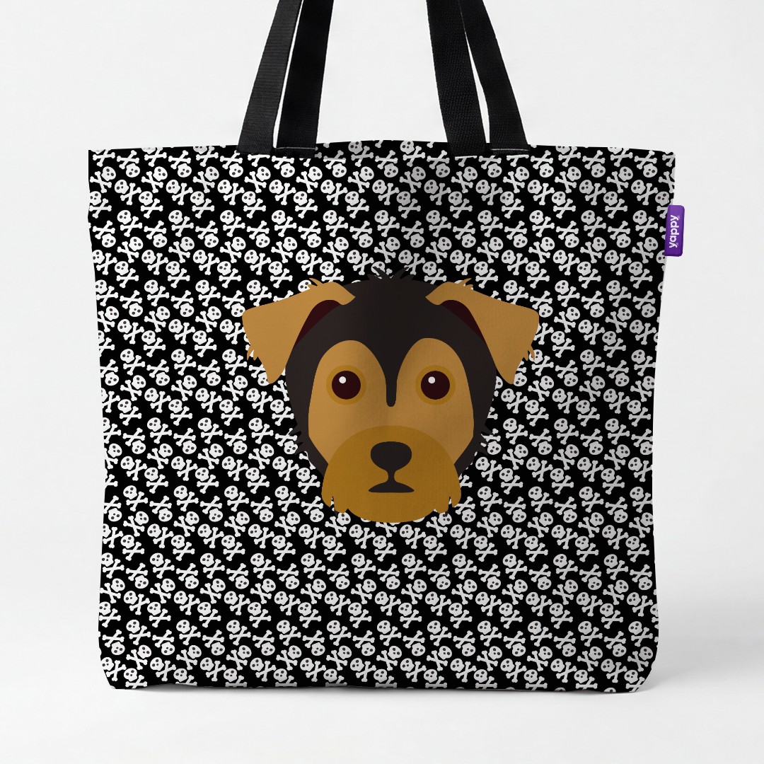 'Skull and Crossbones' - Personalized {breedCommonName} Canvas Bag