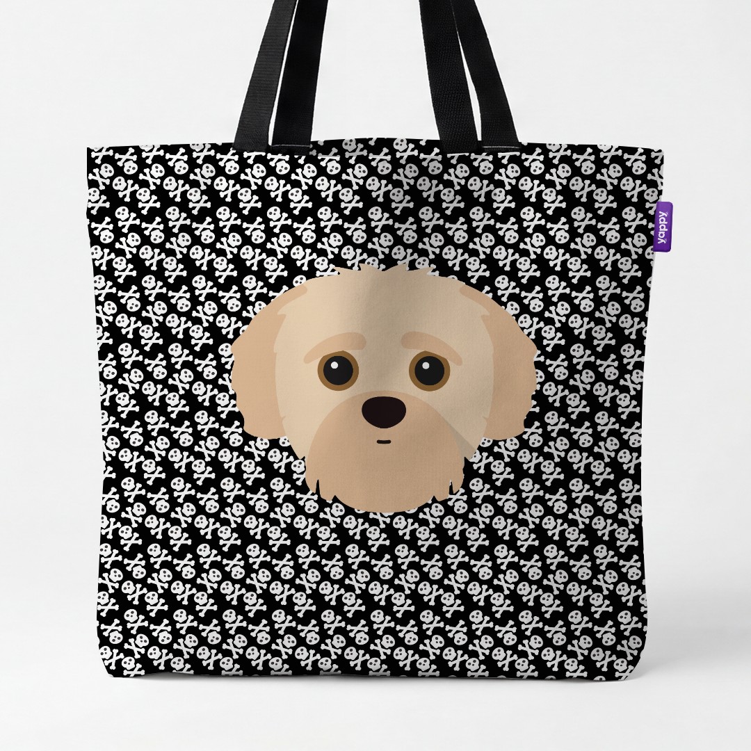 'Skull and Crossbones' - Personalized {breedCommonName} Canvas Bag