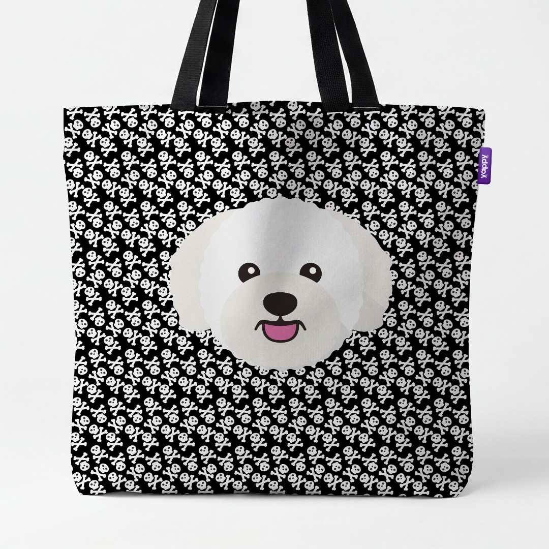 'Skull and Crossbones' - Personalized {breedCommonName} Canvas Bag