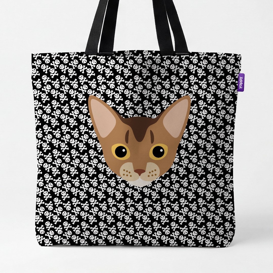 'Skull and Crossbones' - Personalized {breedCommonName} Canvas Bag