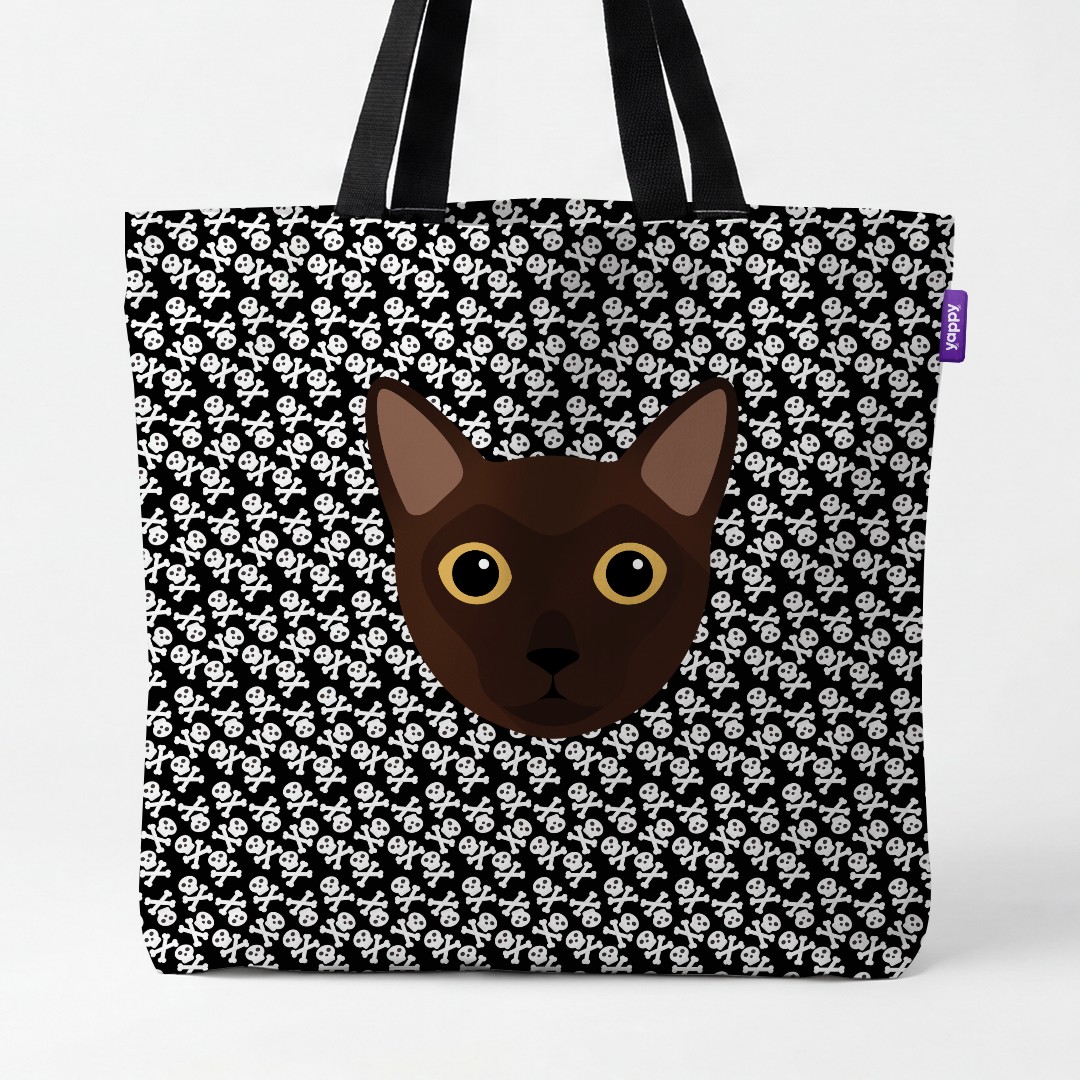 'Skull and Crossbones' - Personalized {breedCommonName} Canvas Bag