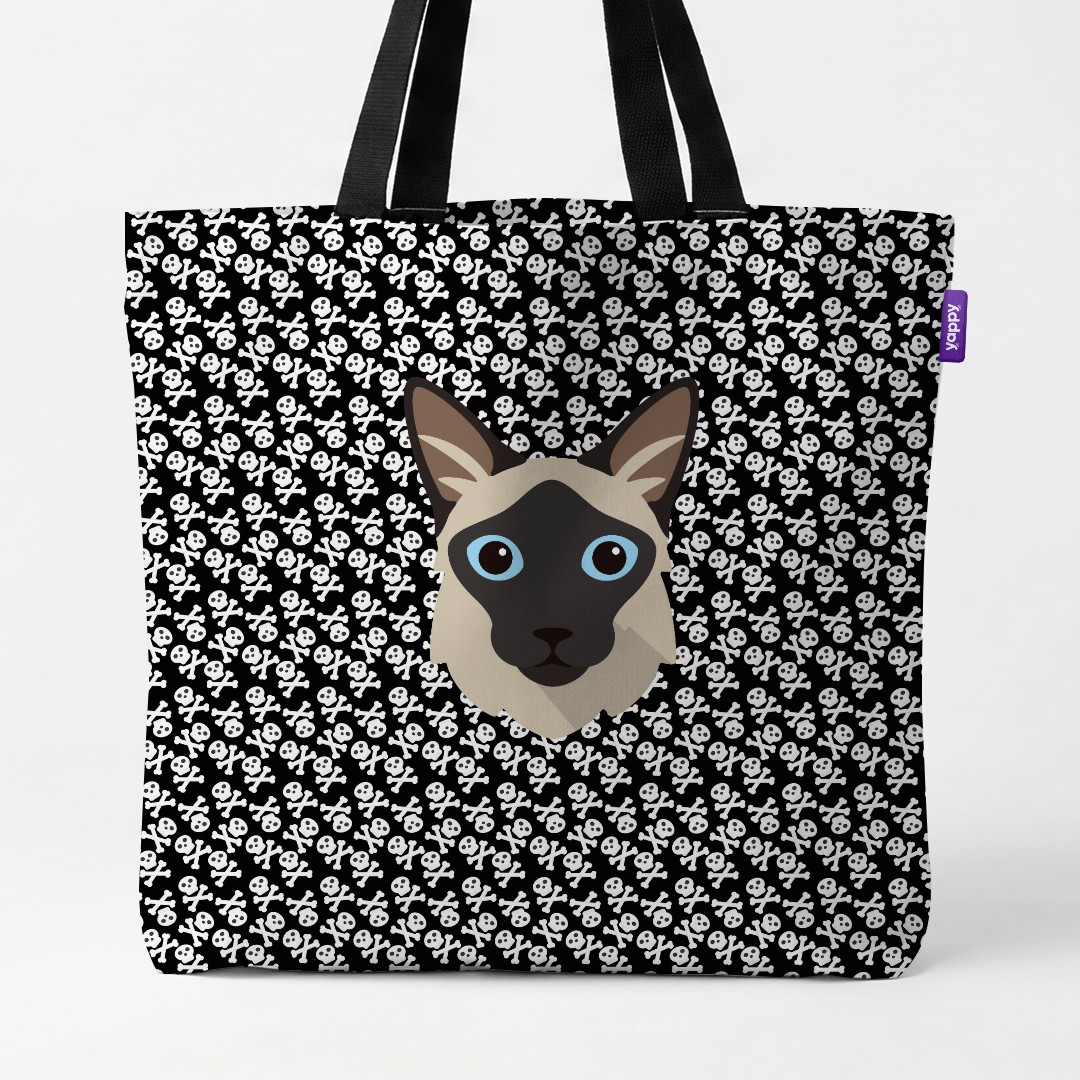 'Skull and Crossbones' - Personalized {breedCommonName} Canvas Bag