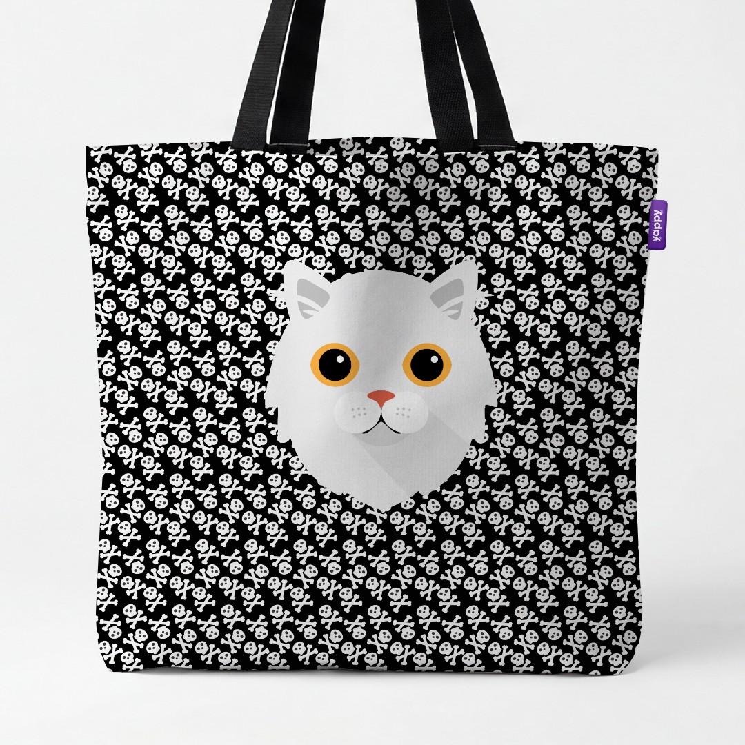 'Skull and Crossbones' - Personalized {breedCommonName} Canvas Bag