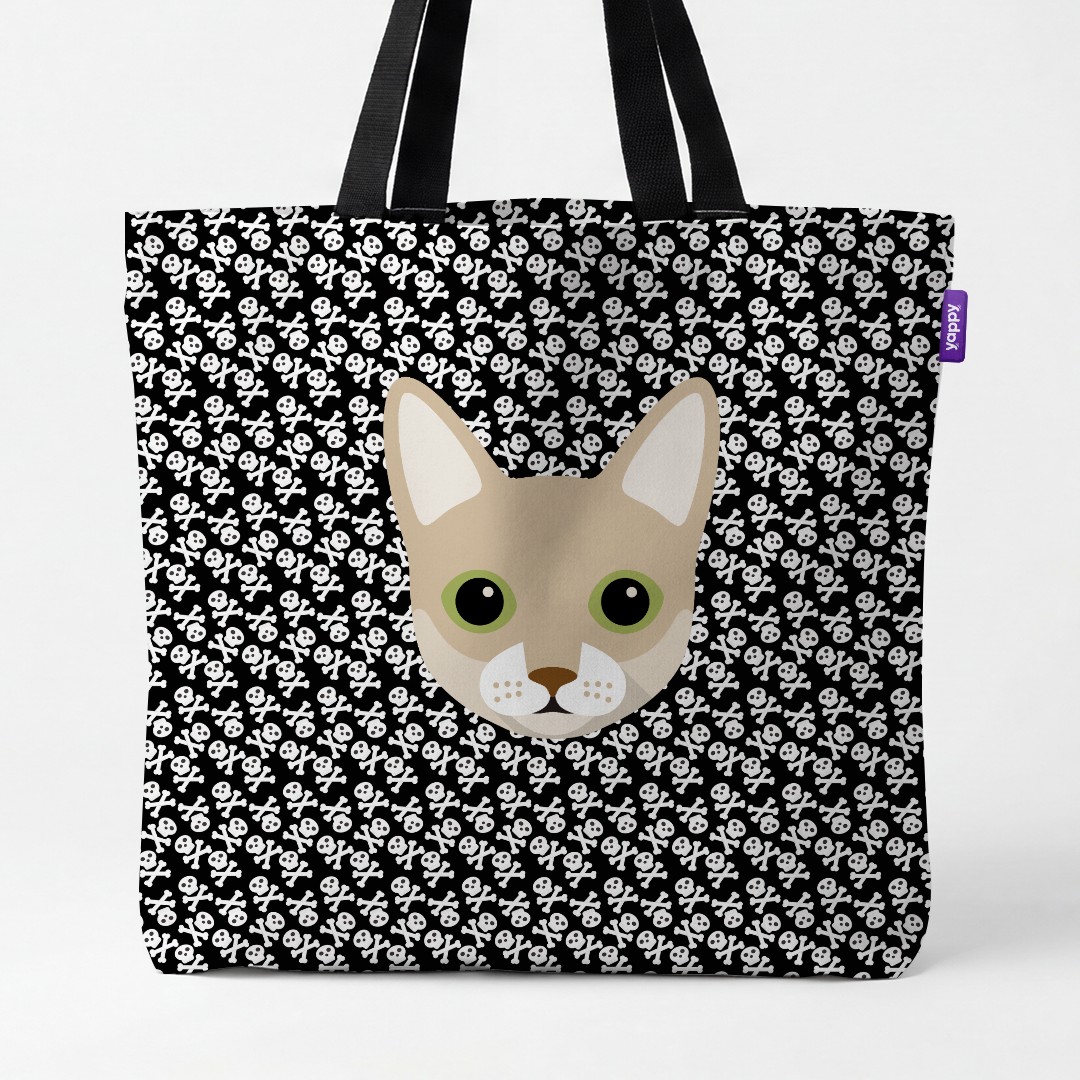 'Skull and Crossbones' - Personalized {breedCommonName} Canvas Bag