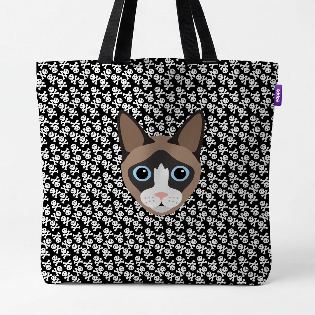 'Skull and Crossbones' - Personalized {breedCommonName} Canvas Bag